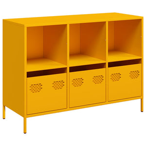 vidaXL Sideboard Mustard Yellow 101.5x39x73.5 cm Cold-rolled Steel