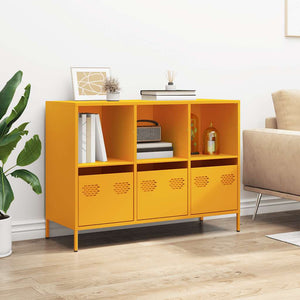 vidaXL Sideboard Mustard Yellow 101.5x39x73.5 cm Cold-rolled Steel