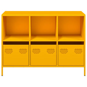 vidaXL Sideboard Mustard Yellow 101.5x39x73.5 cm Cold-rolled Steel