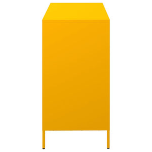 vidaXL Sideboard Mustard Yellow 101.5x39x73.5 cm Cold-rolled Steel