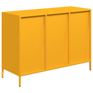 vidaXL Sideboard Mustard Yellow 101.5x39x73.5 cm Cold-rolled Steel