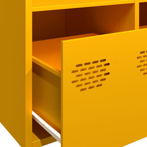 vidaXL Sideboard Mustard Yellow 101.5x39x73.5 cm Cold-rolled Steel