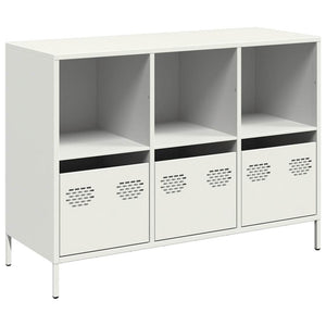 vidaXL Sideboard White 101.5x39x73.5 cm Cold-rolled Steel