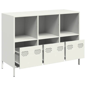 vidaXL Sideboard White 101.5x39x73.5 cm Cold-rolled Steel