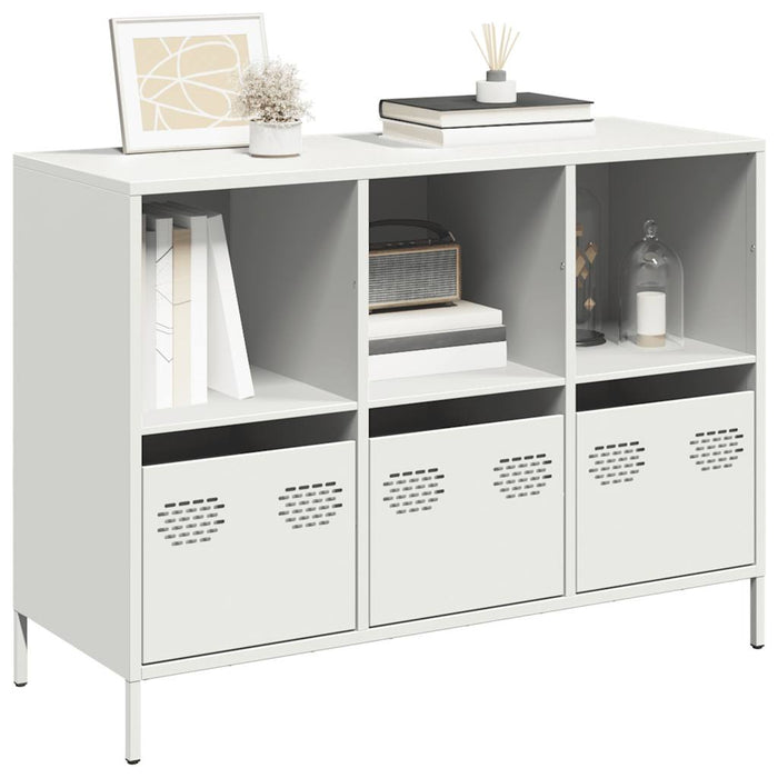 vidaXL Sideboard White 101.5x39x73.5 cm Cold-rolled Steel