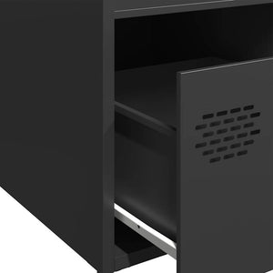 vidaXL Highboard Black 35x39x103.5 cm Steel