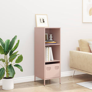 vidaXL Highboard Pink 35x39x103.5 cm Steel