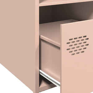 vidaXL Highboard Pink 35x39x103.5 cm Steel