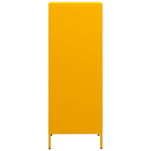 vidaXL Highboard Mustard Yellow 35x39x103.5 cm Steel