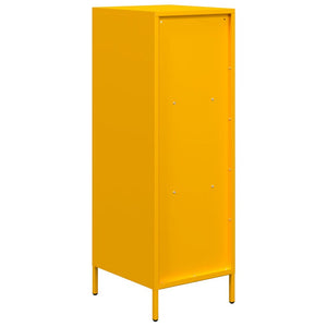 vidaXL Highboard Mustard Yellow 35x39x103.5 cm Steel