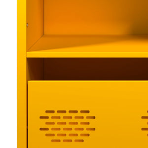 vidaXL Highboard Mustard Yellow 35x39x103.5 cm Steel