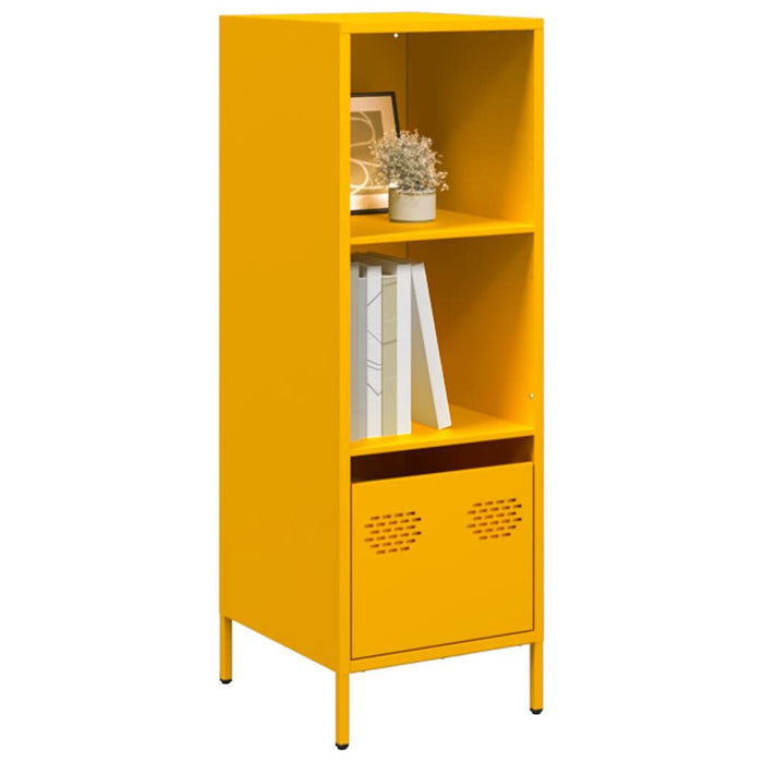 vidaXL Highboard Mustard Yellow 35x39x103.5 cm Steel