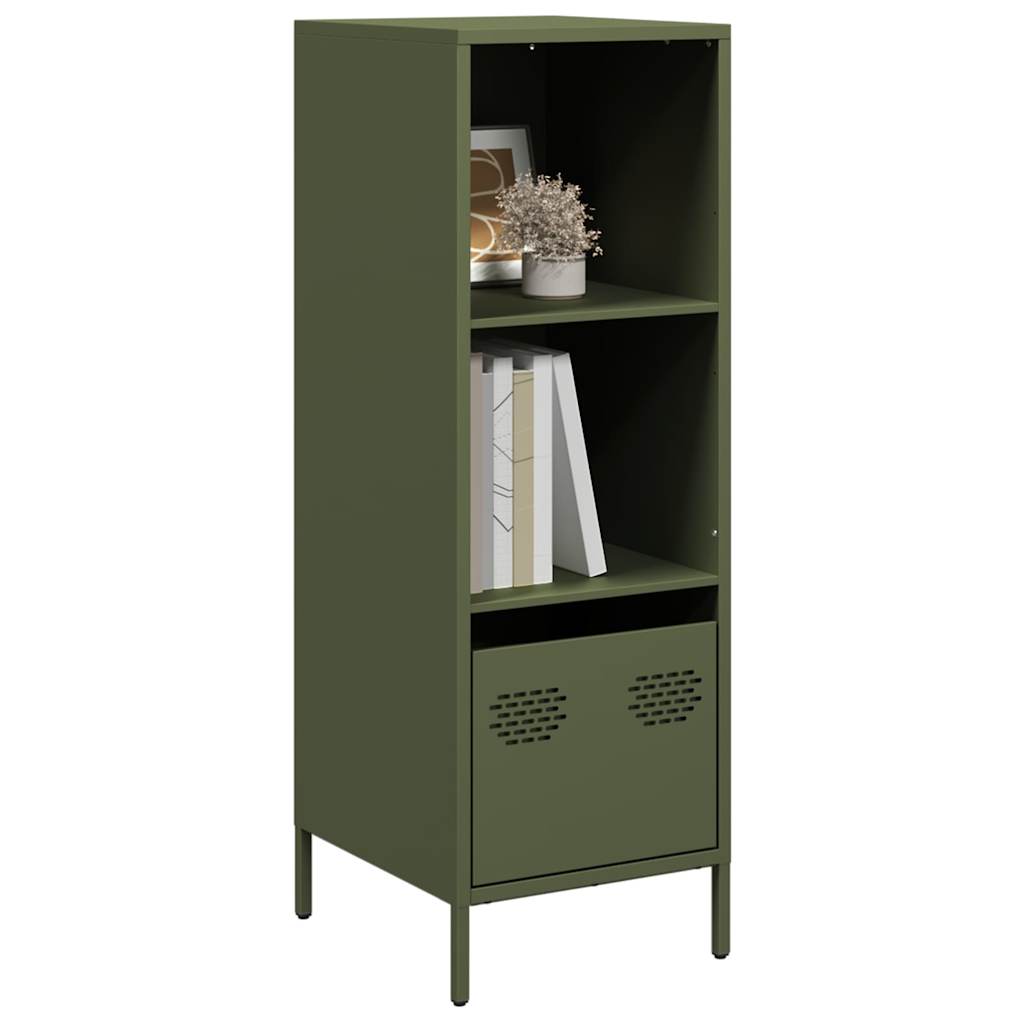 vidaXL Highboard Olive Green 35x39x103.5 cm Steel