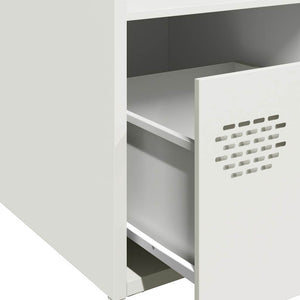 vidaXL Highboard White 35x39x103.5 cm Steel