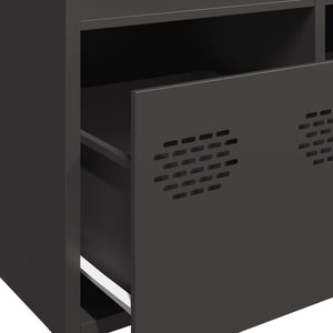 vidaXL Highboard Black 68x39x103.5 cm Steel