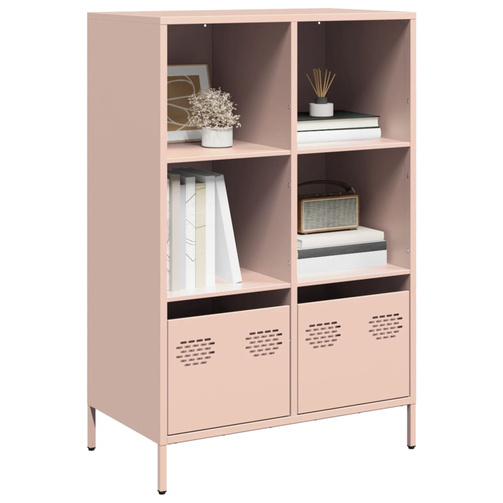 vidaXL Highboard Pink 68x39x103.5 cm Steel