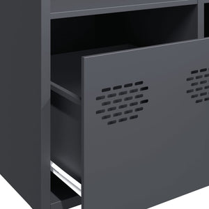 vidaXL Highboard Anthracite 68x39x103.5 cm Steel