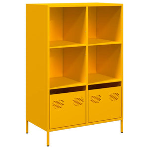 vidaXL Highboard Mustard Yellow 68x39x103.5 cm Steel