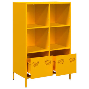 vidaXL Highboard Mustard Yellow 68x39x103.5 cm Steel