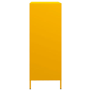 vidaXL Highboard Mustard Yellow 68x39x103.5 cm Steel