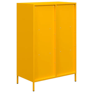 vidaXL Highboard Mustard Yellow 68x39x103.5 cm Steel