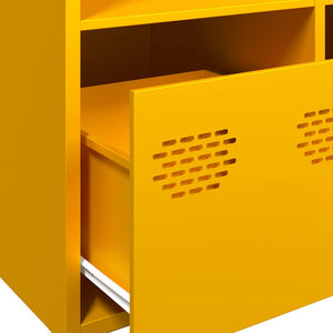 vidaXL Highboard Mustard Yellow 68x39x103.5 cm Steel