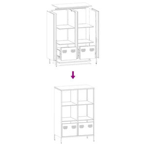 vidaXL Highboard Mustard Yellow 68x39x103.5 cm Steel