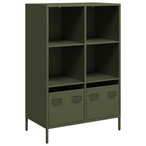 vidaXL Highboard Olive Green 68x39x103.5 cm Steel