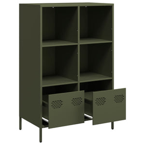 vidaXL Highboard Olive Green 68x39x103.5 cm Steel