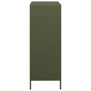 vidaXL Highboard Olive Green 68x39x103.5 cm Steel