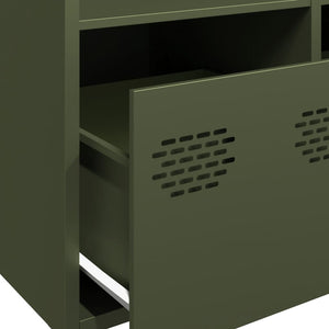 vidaXL Highboard Olive Green 68x39x103.5 cm Steel