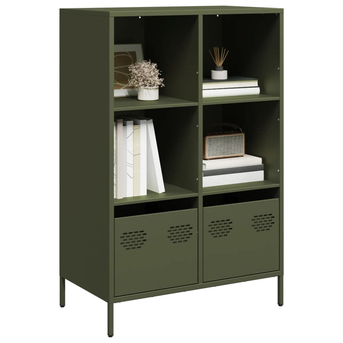 vidaXL Highboard Olive Green 68x39x103.5 cm Steel