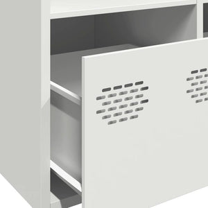 vidaXL Highboard White 68x39x103.5 cm Steel