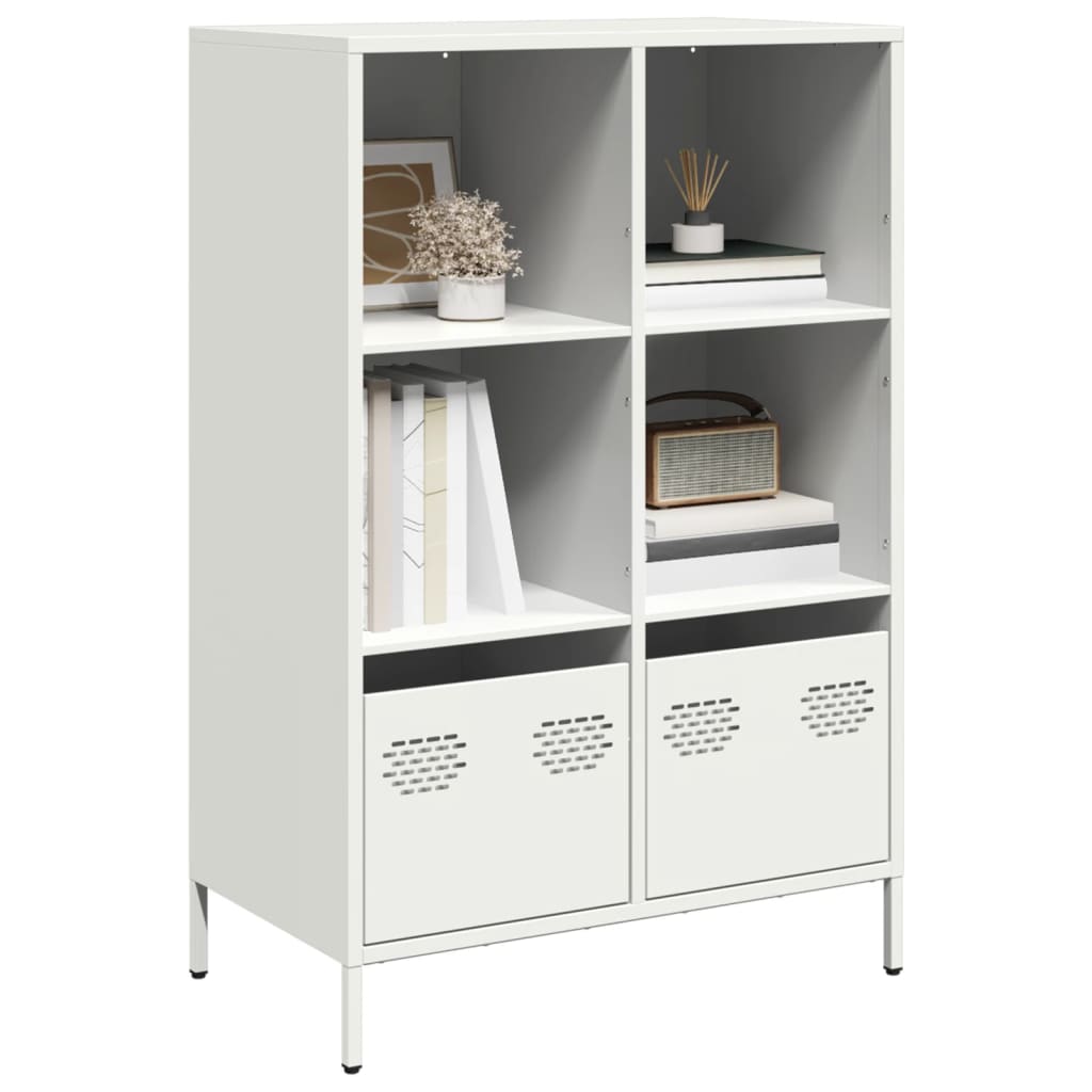 vidaXL Highboard White 68x39x103.5 cm Steel