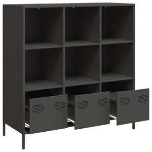 vidaXL Highboard Black 101.5x39x103.5 cm Steel