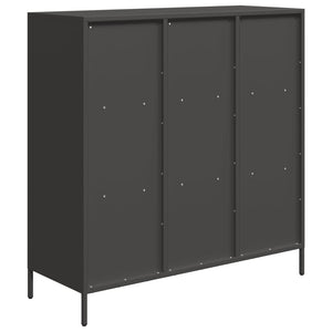 vidaXL Highboard Black 101.5x39x103.5 cm Steel