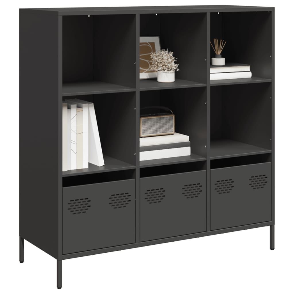 vidaXL Highboard Black 101.5x39x103.5 cm Steel