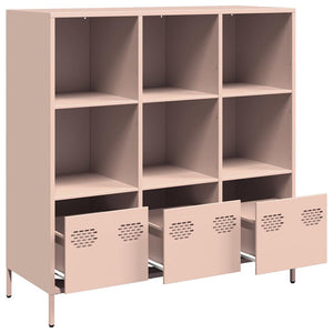 vidaXL Highboard Pink 101.5x39x103.5 cm Steel