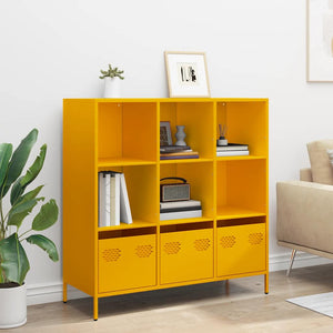 vidaXL Highboard Mustard Yellow 101.5x39x103.5 cm Steel