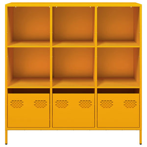 vidaXL Highboard Mustard Yellow 101.5x39x103.5 cm Steel