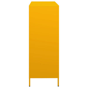 vidaXL Highboard Mustard Yellow 101.5x39x103.5 cm Steel