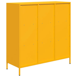 vidaXL Highboard Mustard Yellow 101.5x39x103.5 cm Steel