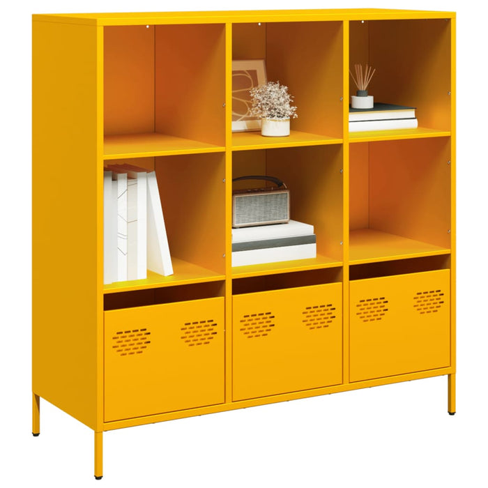 vidaXL Highboard Mustard Yellow 101.5x39x103.5 cm Steel