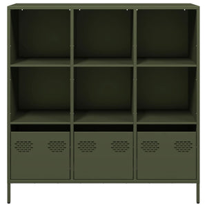 vidaXL Highboard Olive Green 101.5x39x103.5 cm Steel