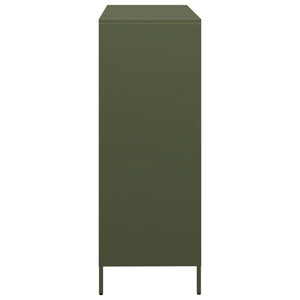 vidaXL Highboard Olive Green 101.5x39x103.5 cm Steel