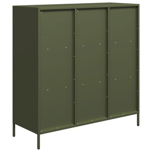 vidaXL Highboard Olive Green 101.5x39x103.5 cm Steel