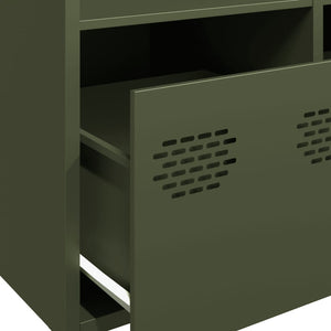 vidaXL Highboard Olive Green 101.5x39x103.5 cm Steel