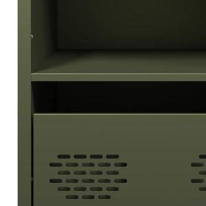 vidaXL Highboard Olive Green 101.5x39x103.5 cm Steel