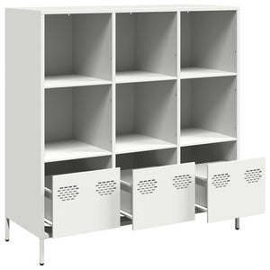 vidaXL Highboard White 101.5x39x103.5 cm Steel