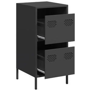 vidaXL Sideboard Black 35x39x73.5 cm Cold-rolled Steel